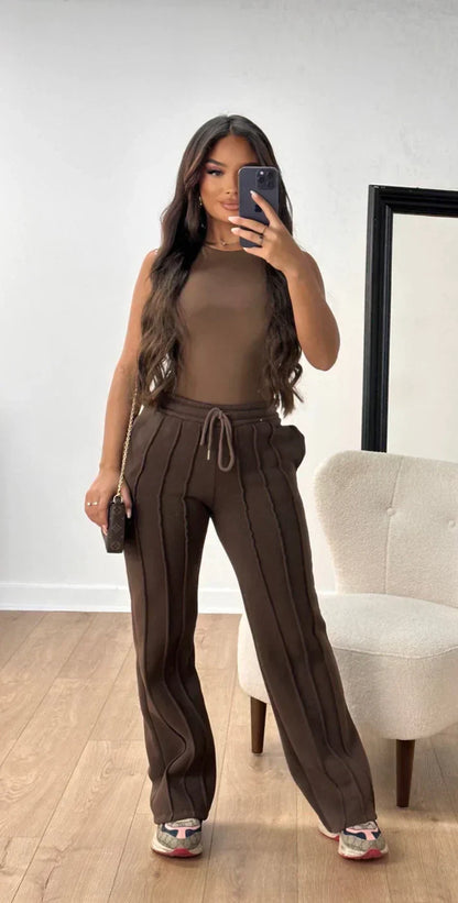 Athena - Pantalon de Jogging Rayé pour Femmes