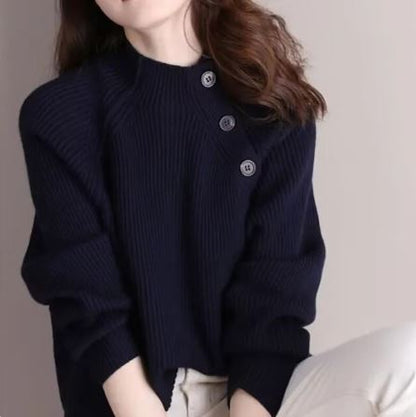 Paloma - Pull Automne à Demi-Col Boutonné Élégant pour Femmes