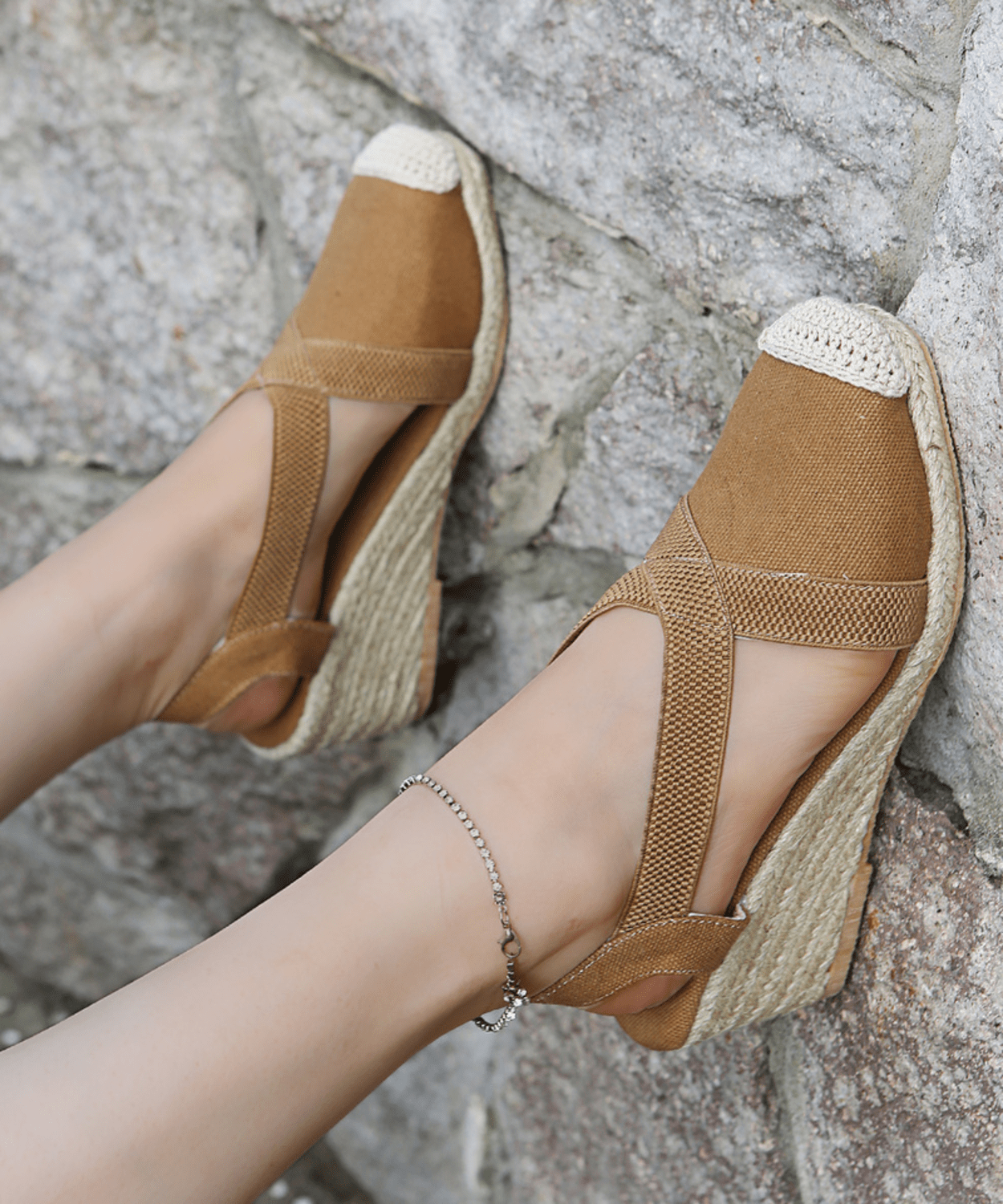 Fenne | Espadrilles en toile à bride de cheville
