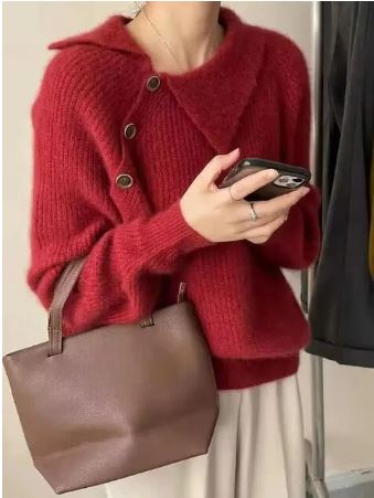 Paloma - Pull Automne à Demi-Col Boutonné Élégant pour Femmes