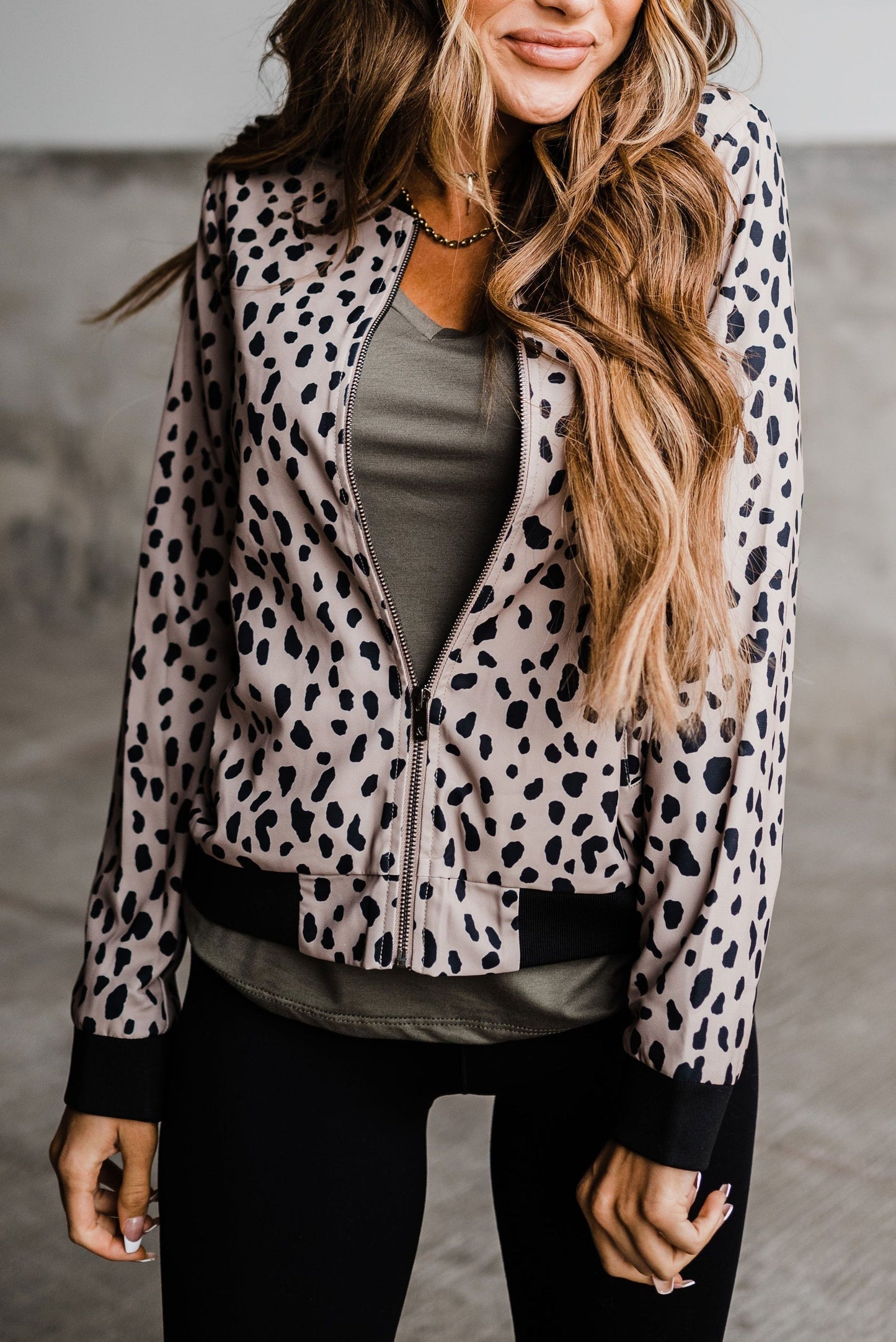 Bomber polyvalent avec effet imprimé léopard et design tendance