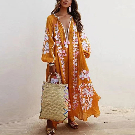 Bridgett - Robes oversize à imprimé vintage