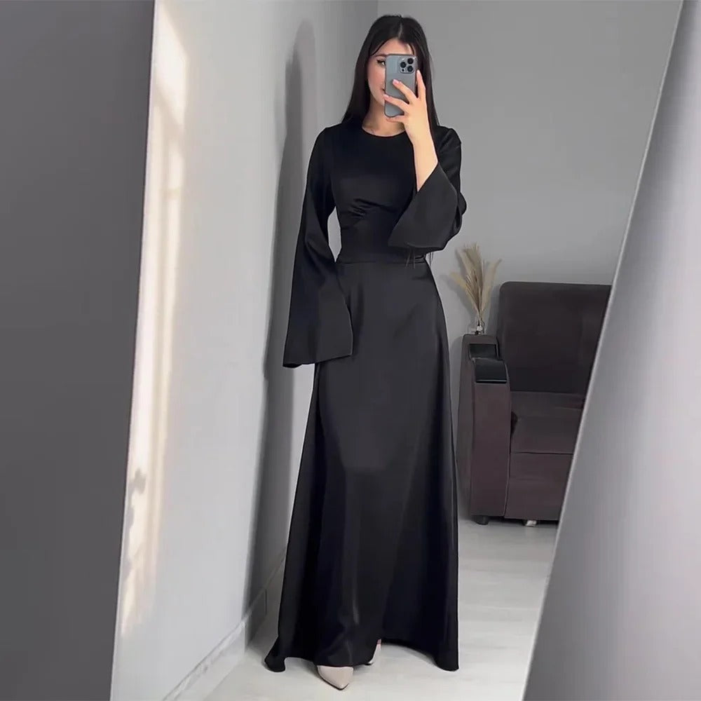 Aria - Robes longues en satin pour femmes