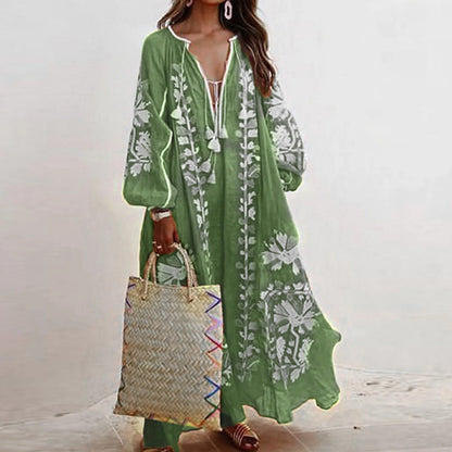 Bridgett - Robes oversize à imprimé vintage
