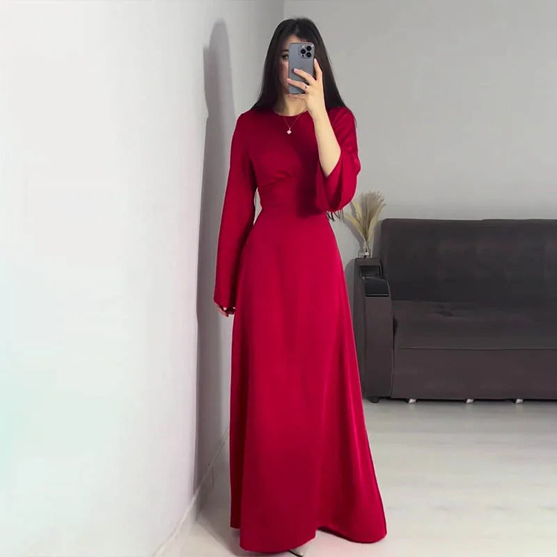 Aria - Robes longues en satin pour femmes