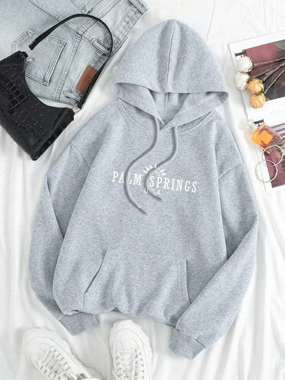 Lauro - Sweat à capuche unisexe avec impression de lettres