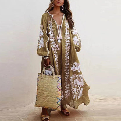 Bridgett - Robes oversize à imprimé vintage