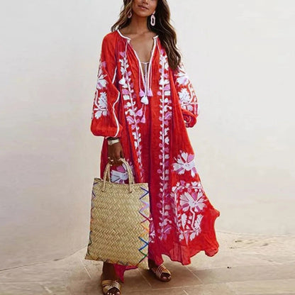 Bridgett - Robes oversize à imprimé vintage