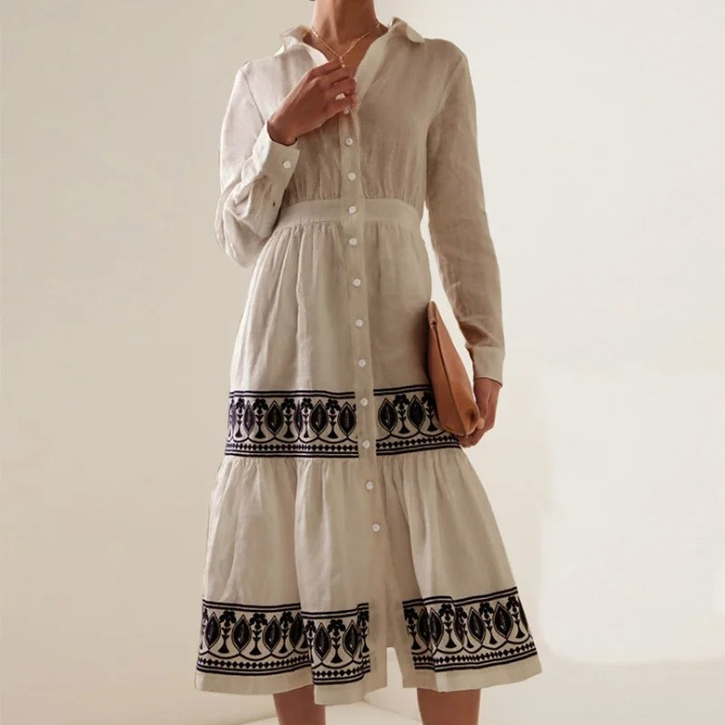 Leona - Robe élégante à manches longues