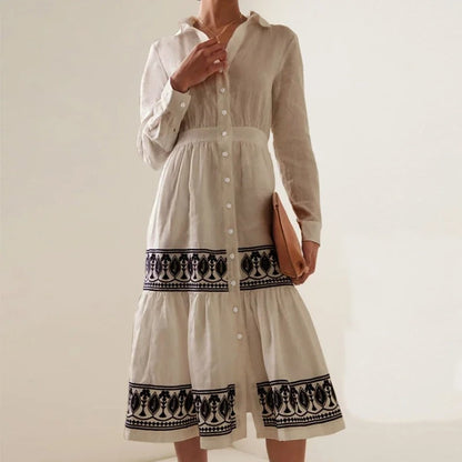 Leona - Robe élégante à manches longues