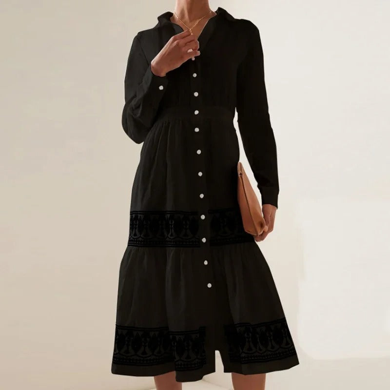 Leona - Robe élégante à manches longues