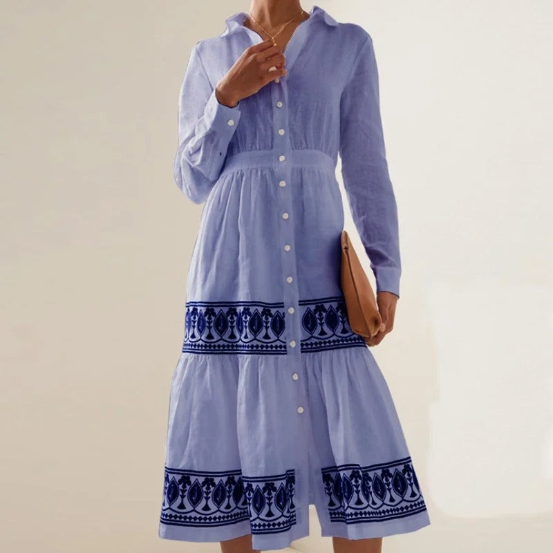 Leona - Robe élégante à manches longues