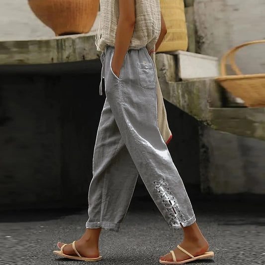 Clara - Pantalon ample décontracté à jambes larges