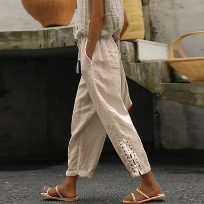 Clara - Pantalon ample décontracté à jambes larges