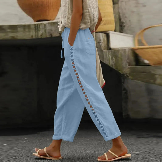 Cora - Pantalon ample décontracté à jambes larges