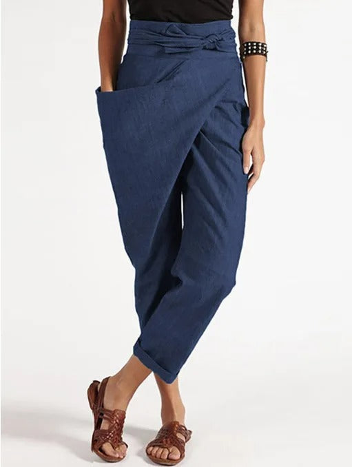 Pantalon asymétrique à la mode et décontracté