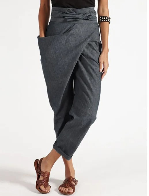 Pantalon asymétrique à la mode et décontracté