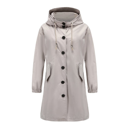 Veste imperméable décontractée pour l'extérieur avec capuche pour femmes | Idéale pour les activités de plein air