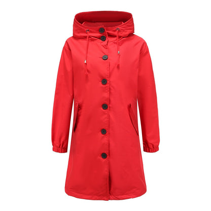 Veste imperméable décontractée pour l'extérieur avec capuche pour femmes | Idéale pour les activités de plein air