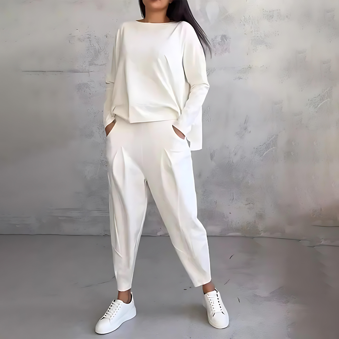 Mila - Ensemble confortable 2 pièces noir pour femme