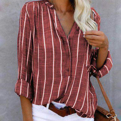 PENY | Chemise à rayures iconiques avec fermeture à boutons