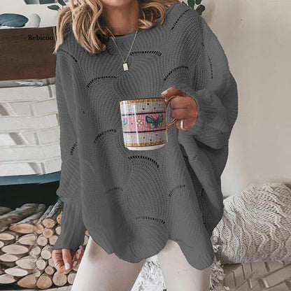 Autumn essence pull-over lâche tricoté