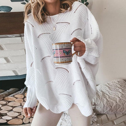 Autumn essence pull-over lâche tricoté