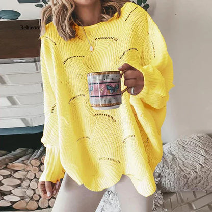 Autumn essence pull-over lâche tricoté