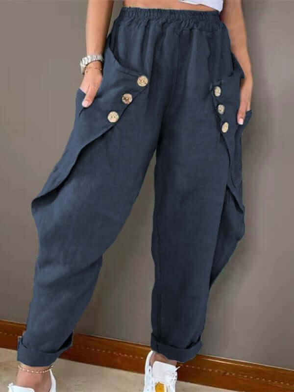 Elfreda - Pantalon cargo à grandes poches