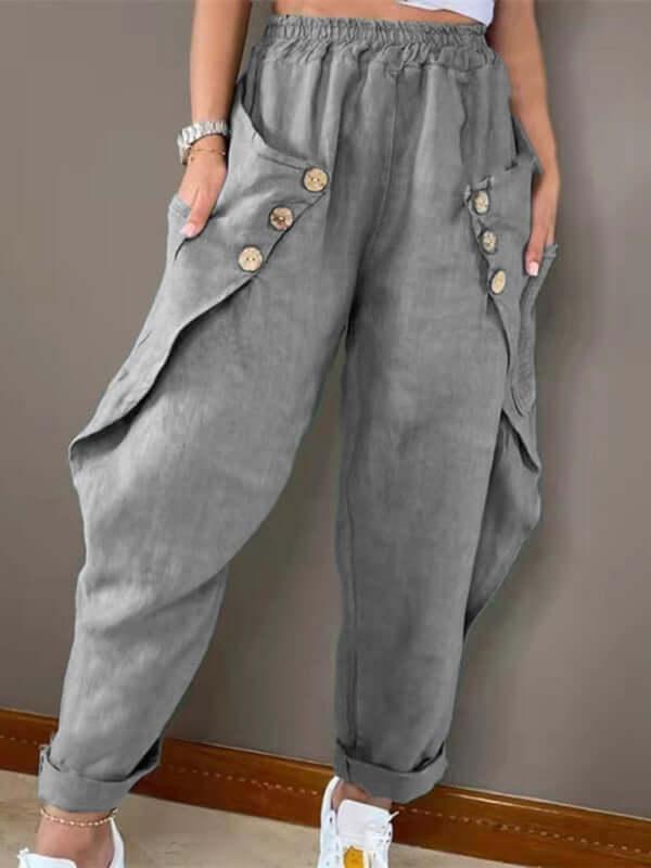 Elfreda - Pantalon cargo à grandes poches