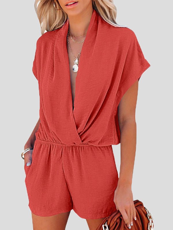 Combinaison décontractée  Deep V-neck crossover pocket