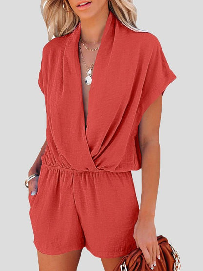 Combinaison décontractée  Deep V-neck crossover pocket