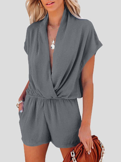Combinaison décontractée  Deep V-neck crossover pocket