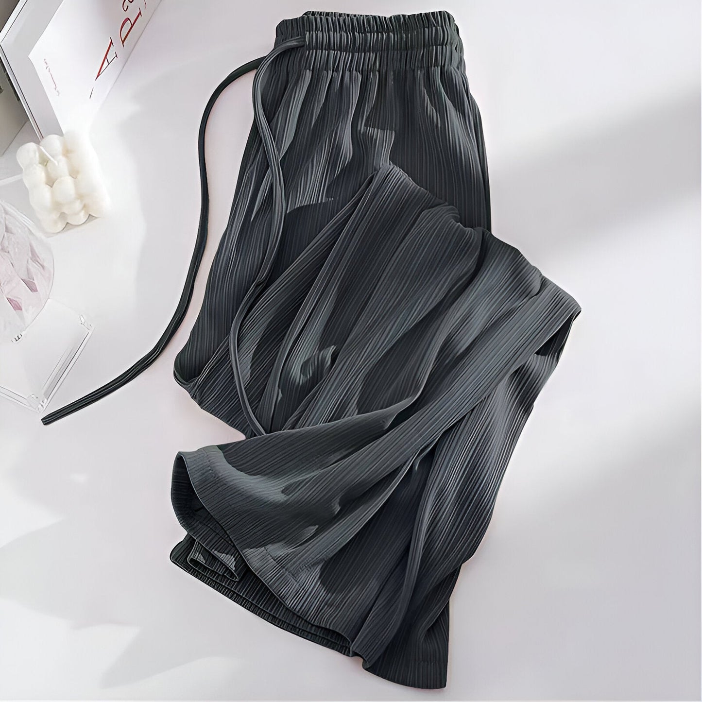 Chrysanthe | Pantalon large à taille haute, frais et léger