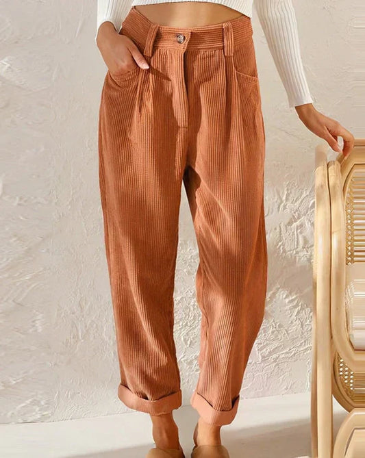 Pantalon taille haute classique pour femmes