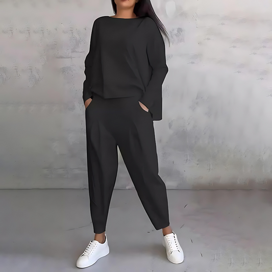 Mila - Ensemble 2 pièces confortable pour femmes en noir