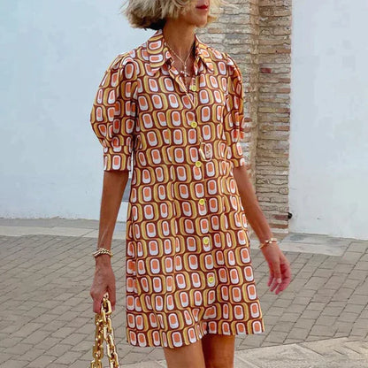 Gloria - Mini robe à manches bouffantes